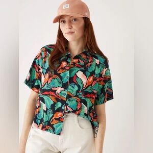 Frank and Oak - Boxy Floral Blouse - Size Medium